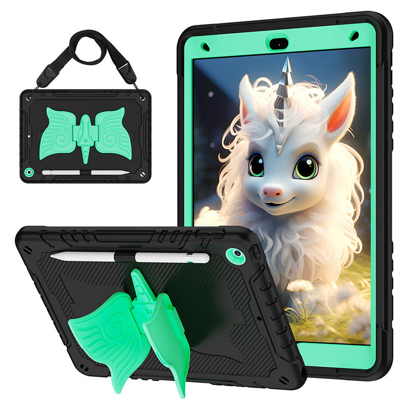 Load image into Gallery viewer, [Built-in Ring Holder][With Pen Slot] Apple iPad Air 11-inch M2/M3 (2024/2025) Butterfly Kids Heavy Duty Serise Case
