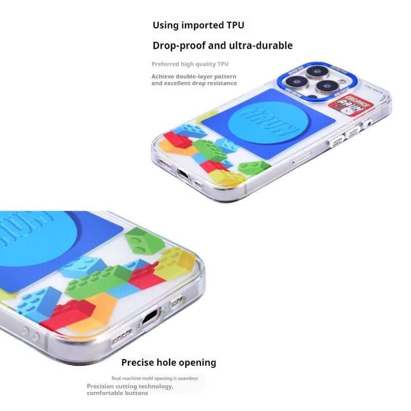 Load image into Gallery viewer, [Magsafe Compatible] Apple iPhone 15/Pro/Max - TPU Building Blocks Fashion-Forward Series Case
