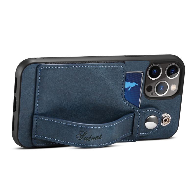 Apple iPhone 16/Plus/Pro/Max Leather Wallet Case With Card Holder & Hand Strap - i-Station Mobile Phone & Electronic Device Repair and Accessories