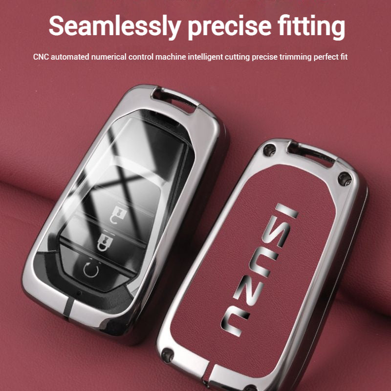 Load image into Gallery viewer, Isuzu Zinc Alloy PU Leather Car Key Fob Case Cover For D-MAX, MUX
