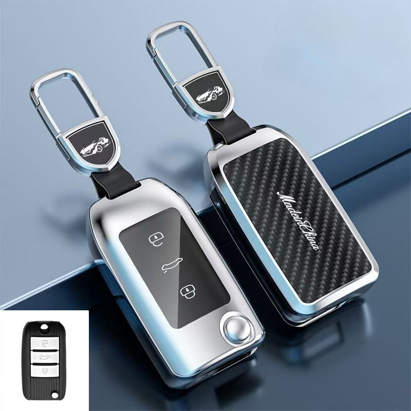 Load image into Gallery viewer, Roewe Zinc Alloy + Carbon Fiber Texture Car Key Fob Case Cover For RX3, RX5, RX5 Plus, RX8, ERX5, i5, i6
