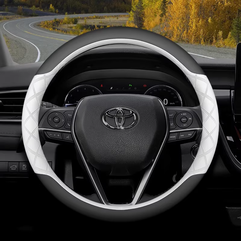 Load image into Gallery viewer, Toyota Soft Comfort &amp; Anti-Slip Steering Wheel Cover For 9th Gen Camry, RAV4, Corolla, Levin, Fenghan, Highlander, Avalon
