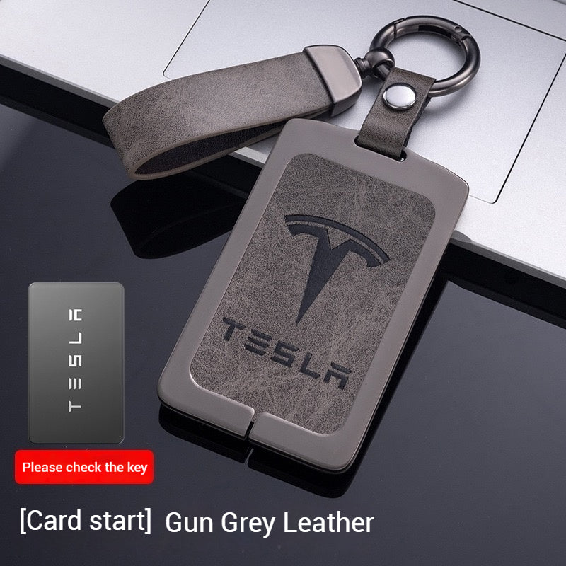 Load image into Gallery viewer, Tesla Metal + PU Leather Smart Key Card Case for Model 3, S, Y, X
