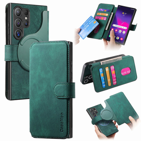 [Magsafe Compatible][Detachable] Samsung Galaxy A17 (SM-A176) Leather Flip Shockproof Wallet Series Case With Card Slot - i-Station Mobile Phone & Electronic Device Repair and Accessories