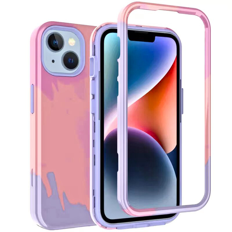 Load image into Gallery viewer, Apple iPhone 14/Pro/Pro Max/Plus 3-in-1 Silicone Dual-sided Shockproof Fashion-Forward Series Case
