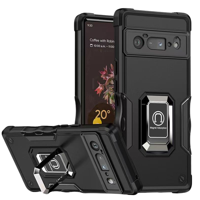 Load image into Gallery viewer, [Built-in Ring Stand] Google Pixel 7/A/Pro  Dual Layer Hybrid Shockproof Armor Defender Heavy Duty Series Case
