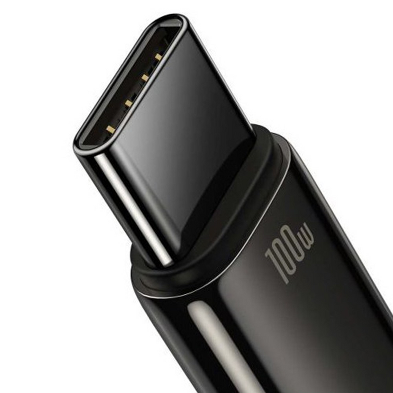 Load image into Gallery viewer, Baseus Tungsten Gold Fast Charging Data Cable USB to Type-C 100W 1m-Black
