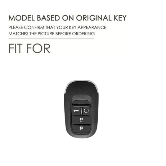 Honda Alloy + Dual TPU Film Protection Car Key Fob Case Cover For Civic, Accord, CR-V, HR-V, Pilot