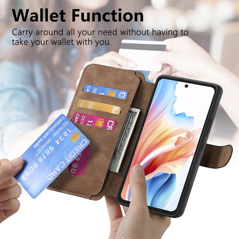 Load image into Gallery viewer, [With Card Slot] Realme 13 Pro / Plus 5G - Multi-functional Leather Wallet Case With Magnetic Flip Cover
