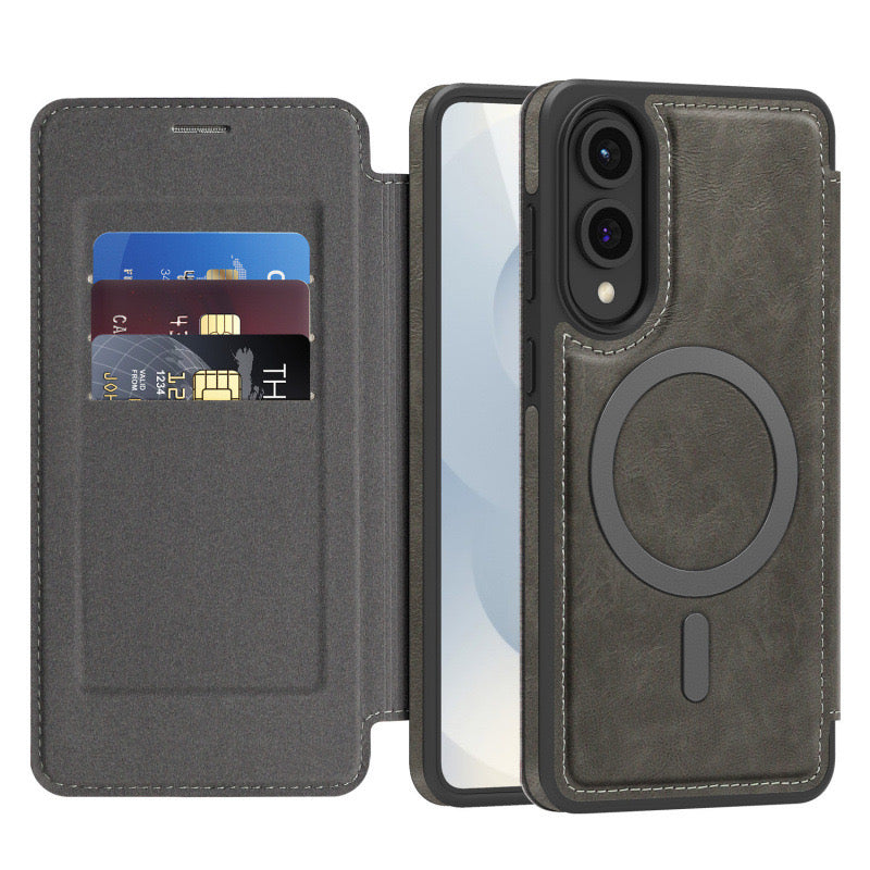 Load image into Gallery viewer, [With Card Slot] Samsung Galaxy S25 Edge (SM-S937) - Business Leather Flip Magnetic Case
