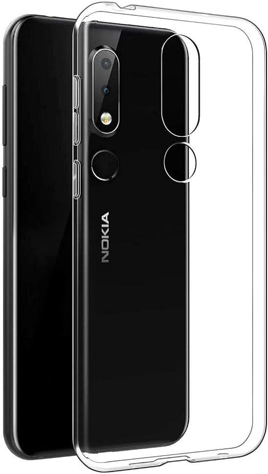 Nokia 6.1 Plus (Nokia X6) - AirPillow Cushion Transparent Soft Clear TPU Four Corners Protective Case With 2PC 9H Tempered Glass Screen Protector