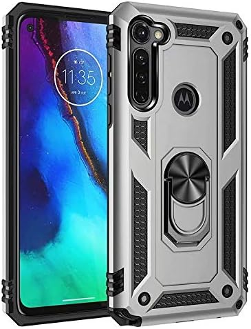 Load image into Gallery viewer, [Magnetic Ring Kickstand] Motorola Moto G Stylus - Shield Shockproof Rugged Heavy Duty Case With 2PC Tempered Glass Screen Protector
