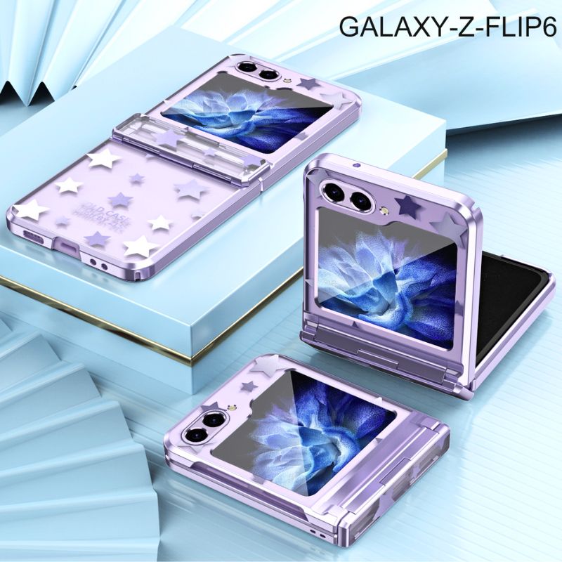 Load image into Gallery viewer, Samsung Galaxy Z Flip 6 SM-F741 Electroplated Full-cover Hinge Protection Blingbling Series Case
