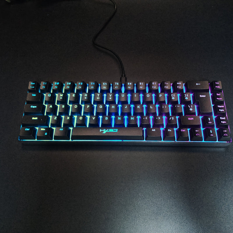 Load image into Gallery viewer, Portable 68-Key Mechanical Feel Membrane Wired Gaming Keyboard, ABS Material, RGB Backlight
