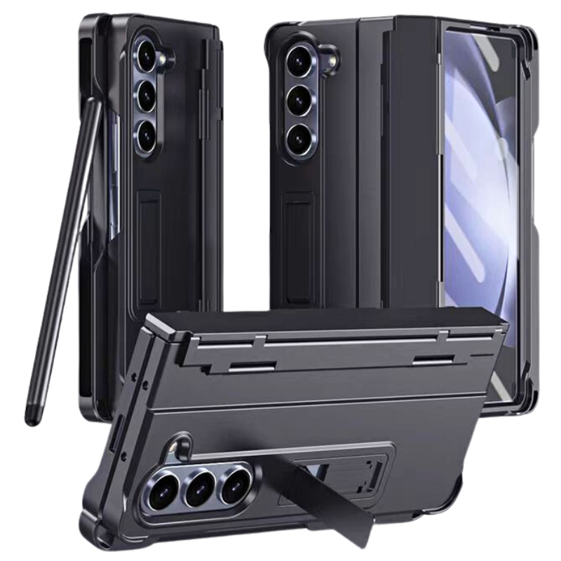 Load image into Gallery viewer, [Built-in Stand][With Pen Slot] Samsung Galaxy Z Fold 6 SM-F956 Hinge Protection Armor Hard PC Heavy Duty Series Case
