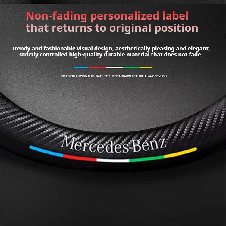 Load image into Gallery viewer, Mercedes-Benz Suede Carbon Fiber Car Steering Wheel Covers For C260L, C200L, GLC, GLA,  E300L, A180, GLB220, CLA
