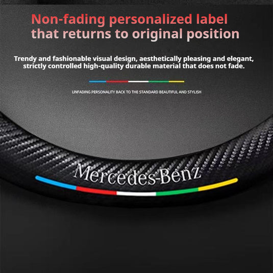 Mercedes-Benz Suede Carbon Fiber Car Steering Wheel Covers For C260L, C200L, GLC, GLA,  E300L, A180, GLB220, CLA