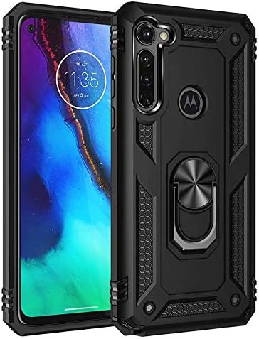 Load image into Gallery viewer, [Magnetic Ring Kickstand] Motorola Moto G Stylus - Shield Shockproof Rugged Heavy Duty Case With 2PC Tempered Glass Screen Protector
