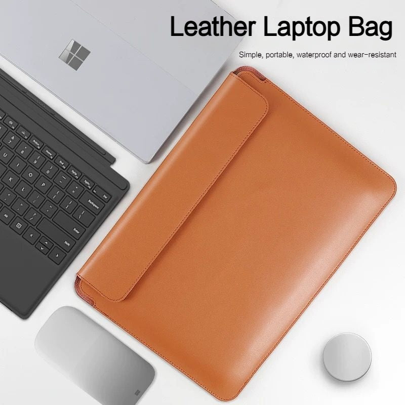 Load image into Gallery viewer, Microsoft Surface Pro 4/5/6/7 12.3” - Portable Flip Cover Genuine Leather Inner Pouch Bag
