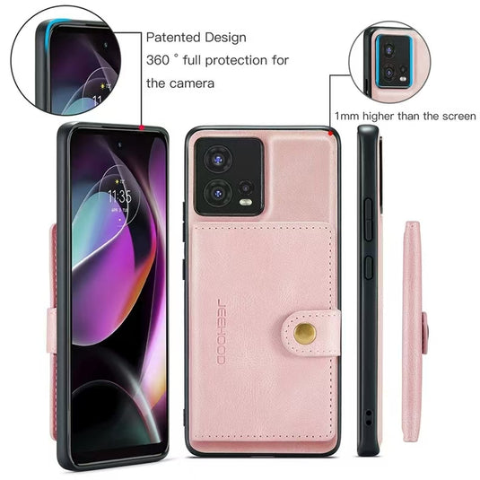 [With Card Slot] Motorola Moto S30 Pro Detachable Card Holder Leather Shockproof Wallet Series Case