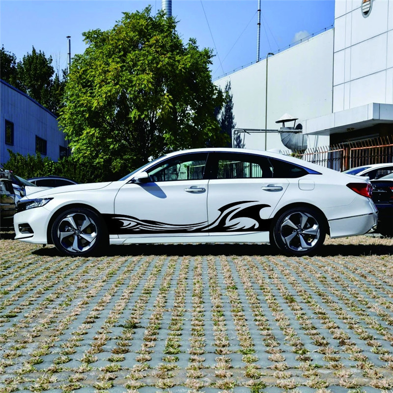 Load image into Gallery viewer, Universal Car Side Sticker Flame Graphics Car Body Side Waterproof Sticker Flame Racing Sports Stripe Decal - i-Station Mobile Phone &amp; Electronic Device Repair and Accessories
