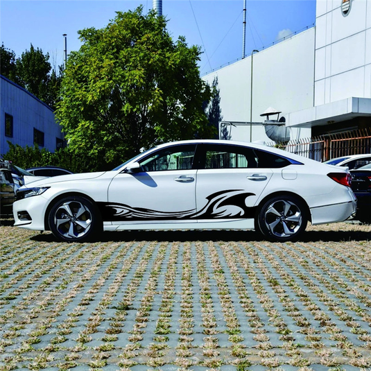 Universal Car Side Sticker Flame Graphics Car Body Side Waterproof Sticker Flame Racing Sports Stripe Decal - i-Station Mobile Phone & Electronic Device Repair and Accessories