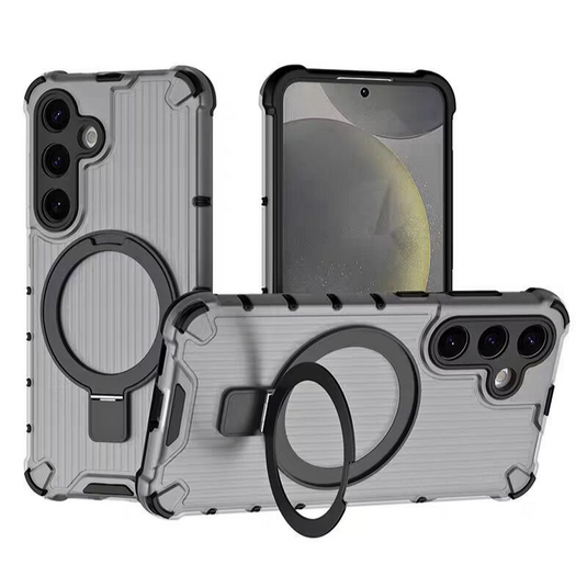 Samsung Galaxy S24 SM-S921/Plus SM-S926/Ultra SM-S928 Matte Bracket Magnetic Ring Heavy Duty Series Case