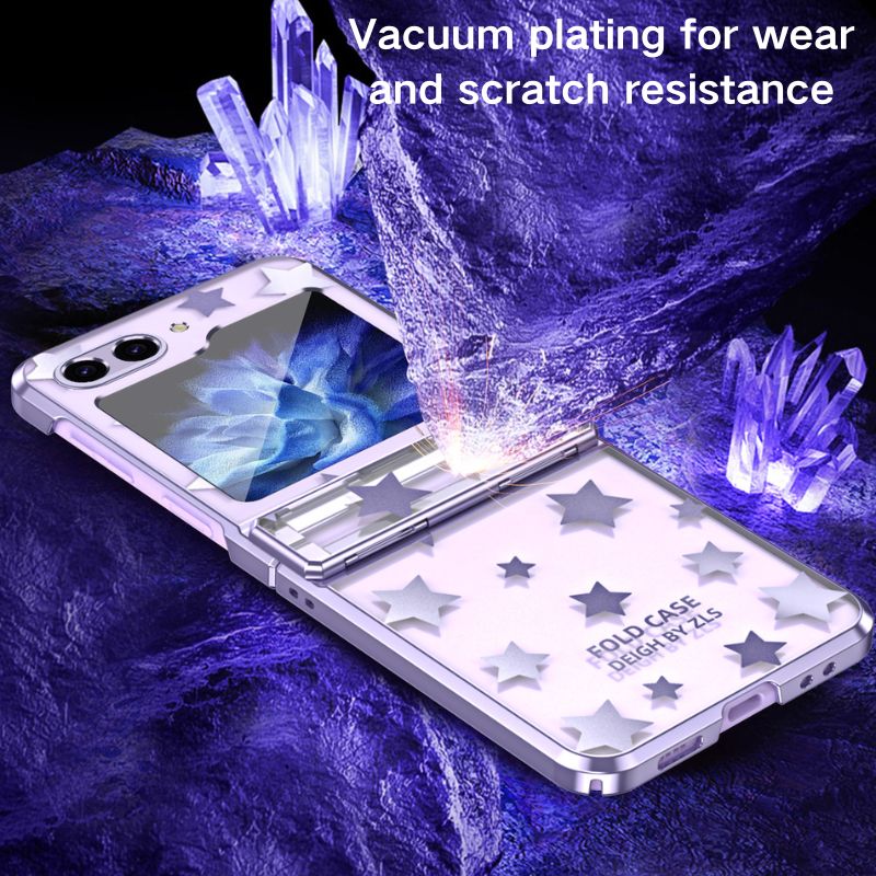 Load image into Gallery viewer, Samsung Galaxy Z Flip 6 SM-F741 Electroplated Full-cover Hinge Protection Blingbling Series Case
