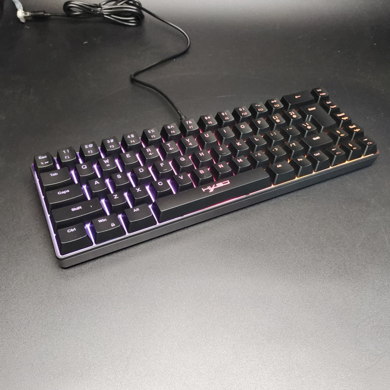 Load image into Gallery viewer, Portable 68-Key Mechanical Feel Membrane Wired Gaming Keyboard, ABS Material, RGB Backlight
