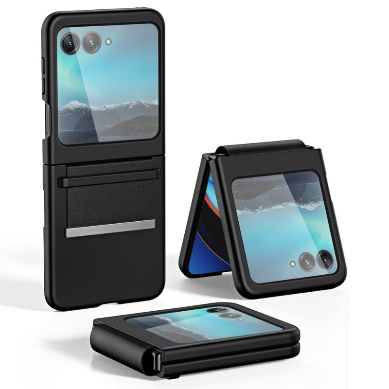 Load image into Gallery viewer, Motorola Moto Razr 40/Ultra Plain Leather Retractable Hinge Foldable Essentials Series Case
