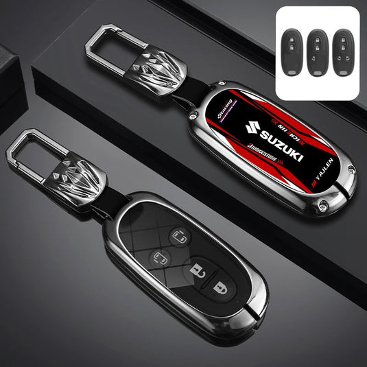 Suzuki Stylish Racing-inspired Design Car Key Fob Case Cover For Hustler, SX4, S-Cross, Baleno, Ertiga, Ciaz, Ignis, Kizashi, Swift, Vitara, Alto, Celerio, Brezza