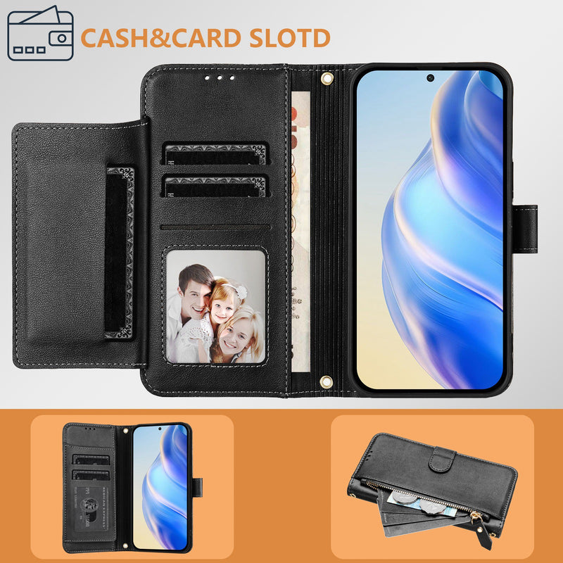 Load image into Gallery viewer, [With Card Slot] VIVO T3x 5G - Multi Functional Leather Magnetic Closure Filp Wallet Case
