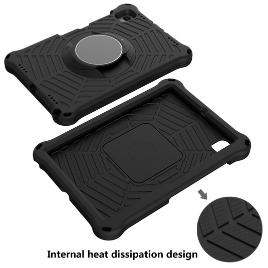 Samsung Galaxy Tab S6 2019 10.5" (SM-T860) - Heavy Duty 360 Degree Rotate Stand Hand Strap Case With Shoulder Strap