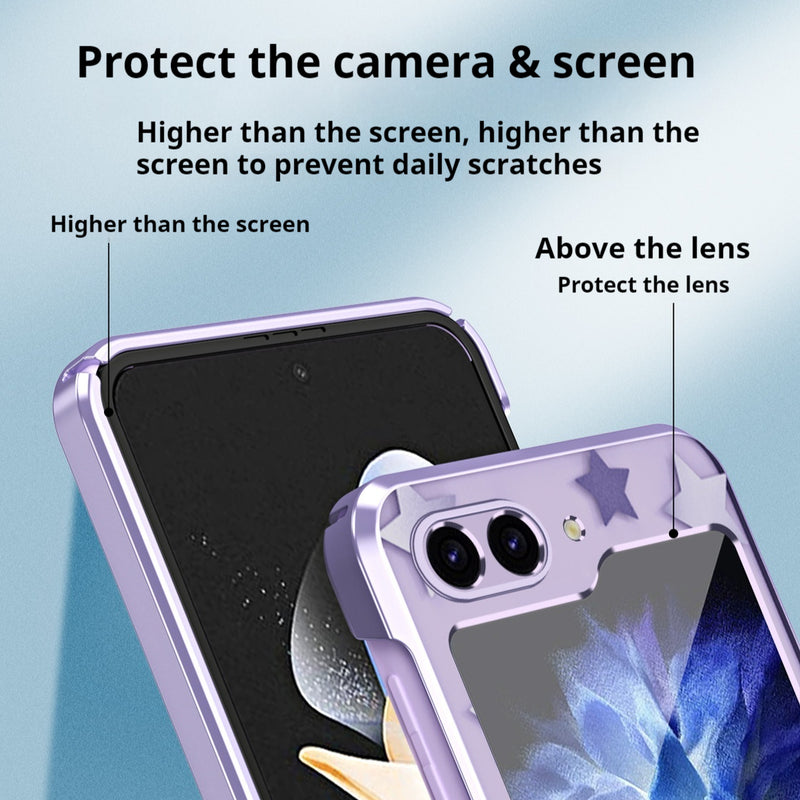 Load image into Gallery viewer, Samsung Galaxy Z Flip 6 SM-F741 Electroplated Full-cover Hinge Protection Blingbling Series Case
