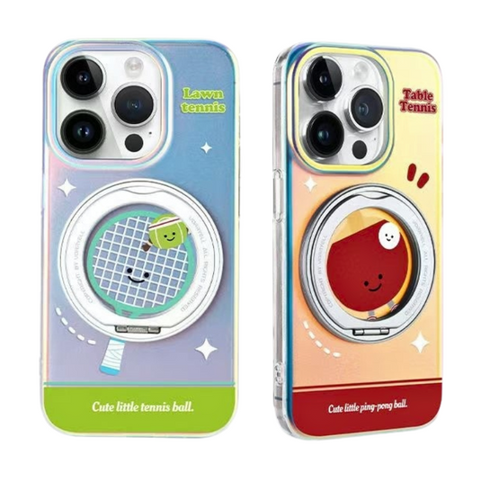 [Magsafe Comptible][Built-in Ring Bracket] Apple iPhone 12/Pro/Pro Cartoon Laser Fashion-Forward Series Case