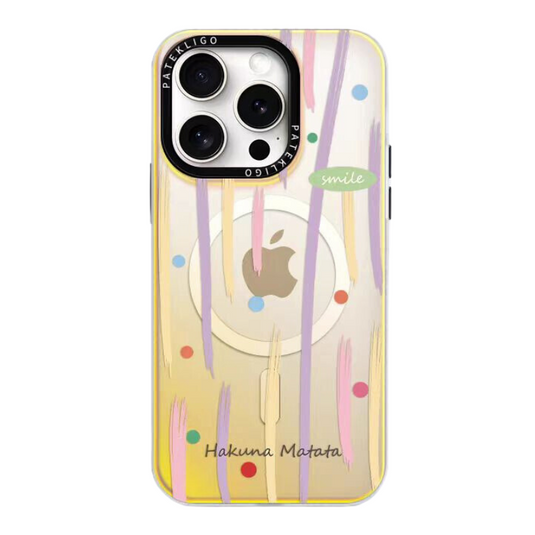 [Magsafe Comptible][Built-in Mirror Stand] Apple iPhone 15/Pro/Pro Max Laser Gradient Shockproof Fashion-Forward Series Case