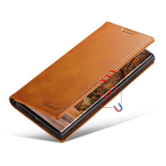 [With Card Slot] Samsung Galaxy S23/Plus/Ultra Premium Leather Flip Shockproof Wallet Series Case