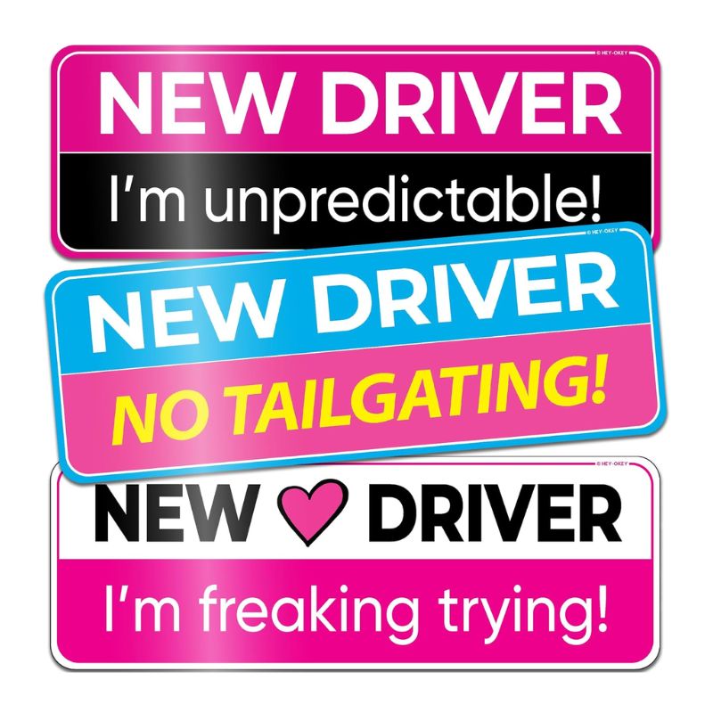 Load image into Gallery viewer, Universal Magnetic New Driver Car Sign – Removable &amp; Reusable Safety Sticker for Vehicles (3 Pack) - i-Station Mobile Phone &amp; Electronic Device Repair and Accessories
