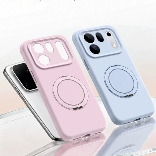 OPPO Find X10/Pro Max/X10 E - 360° Rotatable Stand Liquid Silicone Case with Braided Lanyard - i-Station Mobile Phone & Electronic Device Repair and Accessories