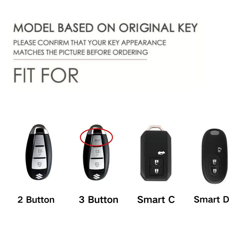 Load image into Gallery viewer, Suzuki Zinc Alloy Geuine Leather Car Key Fob Case Cover For Swift, Vitara, Baleno, Ciaz, SX4,  S-Cross, Jimny, Baleno, Ertiga

