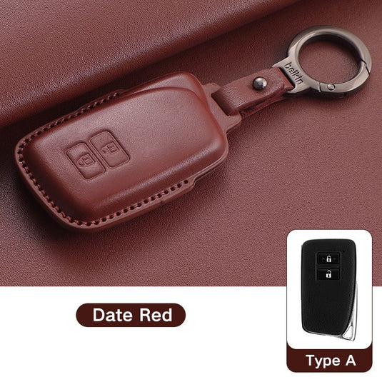 Lexus Full-wrap Genuine Leather Car Key Fob Case Cover For ES200, ES300H, RX300, RX350H, NX260, LX570, RX270