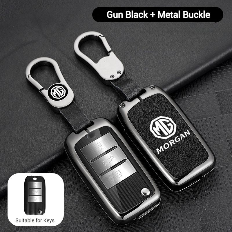 Load image into Gallery viewer, MG Zinc Alloy + PU Leather Car Key Fob Case Cover For MG3, MG5, MG6, MG7, ZST, ZS, GS, MG ONE, MG4 EV
