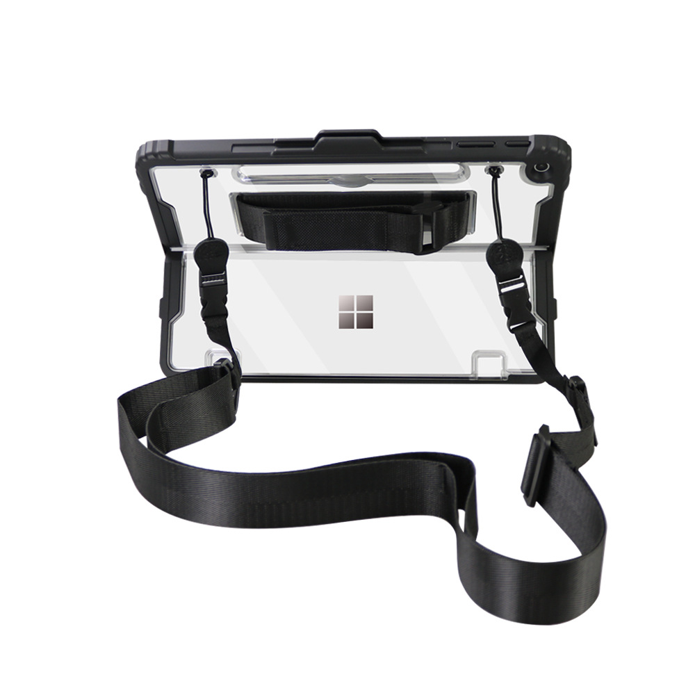 Microsoft Surface Pro 12 (2025) - Transparent Rugged Hard Shell Cover Case With Hand & Shoulder Strap - i-Station Mobile Phone & Electronic Device Repair and Accessories