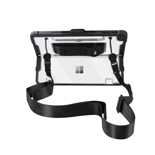 Microsoft Surface Pro 12 (2025) - Transparent Rugged Hard Shell Cover Case With Hand & Shoulder Strap