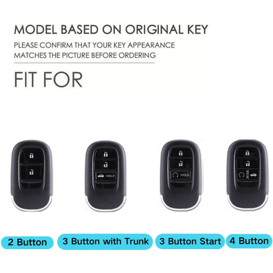Honda Handcrafted Genuine Leather Car Key Fob Case Cover For CR-V, Accord, Civic, HR-V, Pilot