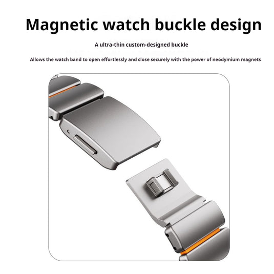 [44mm] Apple Watch Series 6/5/4/SE Dual-Layer Design with Titanium and Silicone Watch Band - i-Station Mobile Phone & Electronic Device Repair and Accessories