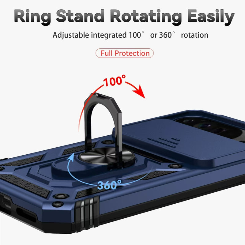 Load image into Gallery viewer, [Built-in Ring Bracket][With Slide Lens Cover] Xiaomi Redmi K60 Ultra Magnetic Kickstand Shockproof Heavy Duty Series Case
