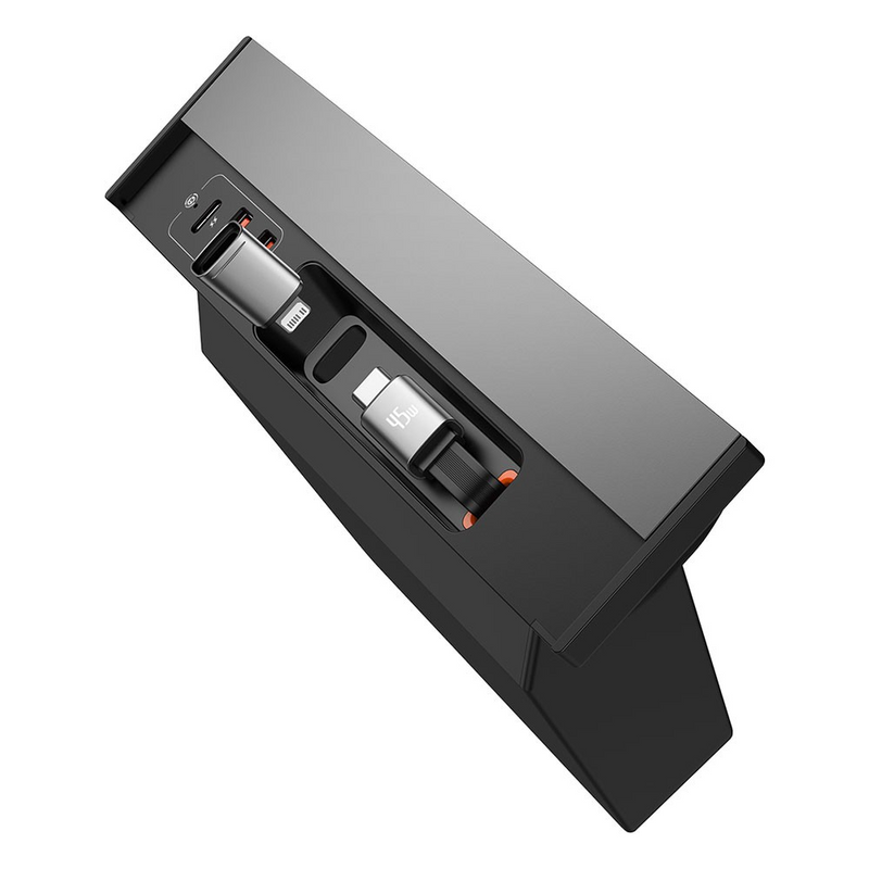 Load image into Gallery viewer, Baseus T-Space Series HUB for Tesla Cars (With a retractable 45W type-C cable) - Cluster Black
