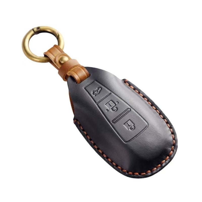 Load image into Gallery viewer, Suzuki Handcrafted Genuine Leather Car Key Fob Case Cover For Vitara, SX4, S-Cross, Ciaz, Baleno
