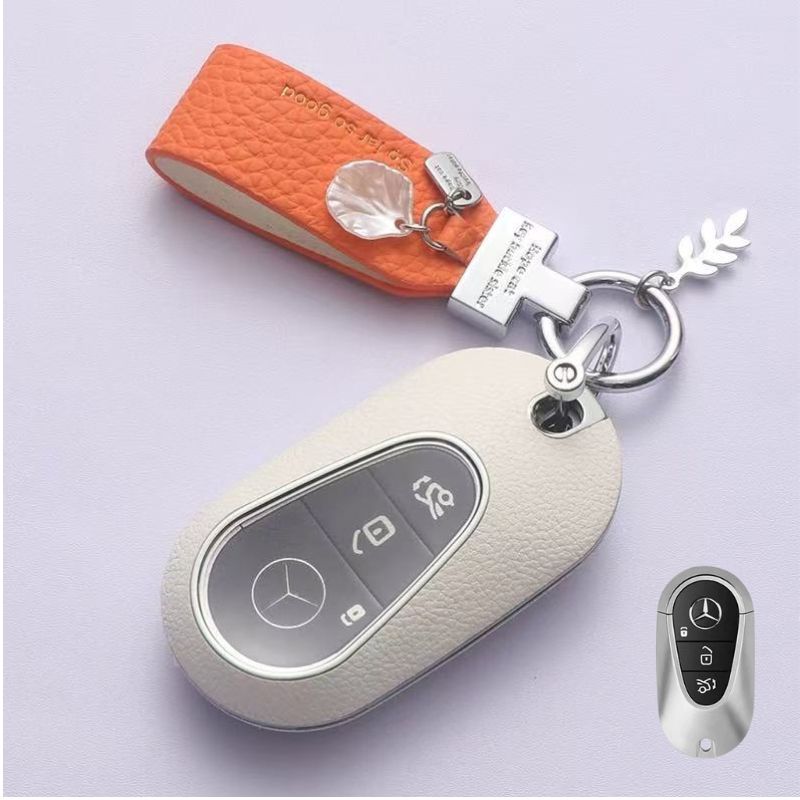 Load image into Gallery viewer, Mercedes Benz Stylish Elegant PU Leather Protection Car Key Fob Case Cover For Benz A, C, E, S-Class, GLC, GLE, GLS, GLS, EQC, EQS

